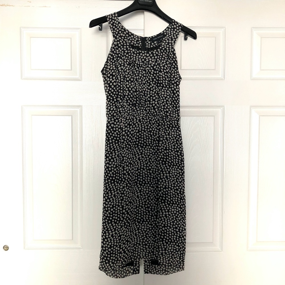 Pink Tartan Sleeveless Polka-dotted Dress (Size 0)